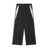 Y2K Vintage Cargo Pants Women Hip Hop Streetwear Striped Wide Leg Joggers Sweatpants Oversized 90s Retro Track