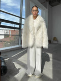 Fongt Winter Fashion Faux Fur Coat Women's Loose Soft Thicker Coat