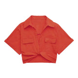 New Elastic Blended Multi-Color Short Style Shirt 7385036-Outfit