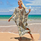 Fongt Robe Beach Coat Beach Vacation Sunscreen Long Dress Bikini Blouse Swimsuit Over A