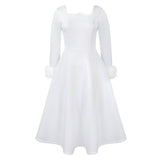 Fongt Party Dress Winter Temperament Elegant Hairy Decorative Dress African Dress
