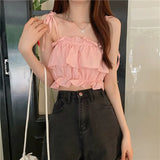 Fongt Leafside Spice Girls Sling Women's 2023 New Summer Vests Outside The High-Rise, Sleeveless Blaming Umbility Umbility