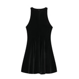 Fongt Women's Clothing 2025 Autumn And Winter 2025 New Solid Color Bows Decorated With Sleeveless Skirts