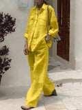 Fongt Long-Sleeved Shirt Loose Set 2025 New Women's Two-Piece Suit