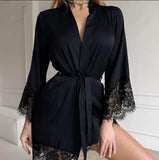 New Sexy Simulation Lace Long-Sleeved Pajamas Home Clothes Simple And Comfortable Leisure Home