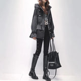 Jacket Women Mid-length 2022 Spring And Autumn New Style Korean Loose Stitching Denim Jacket Chaquetas