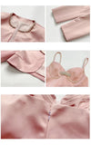 Pink Satin Diamanté Cami Straight Mini Dress And Crop Coat-Outfit