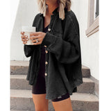 Fongt 2025 New Coat Fashion Casual Collar Pocket Splicing Irregular Shirt Jacket Woman