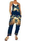 Summer New Fashion Leisure Loose Printed Jumpsuit-Outfit