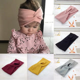 Cute Solid Color Baby Headband For Girls Cotton Twisted Knotted Turban Elastic Hair band Children Headwrap Hair