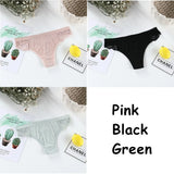 Sexy Women's Cotton G-String Thongs Panties Solid Lace Underwear Women Briefs Lingerie Underpants Ladies Low Rise