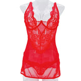 Cagano Special For Sexy Slings Ajan Skirts Hollow Mesh Lace Pyjamas