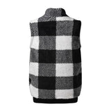 Fongt Women's Vest 2025 New Lattice Plush Shirt Vest Collar Sleeveless Women's Coat