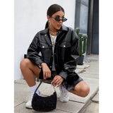 Fongt Winter And Fall New PU Leather Women's Shirt Fashion Women's Coat-Outfit