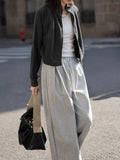 Fongt Sense Simple Collar Jacket 2025 Spring And Autumn Dopamine Eye-Catching Basis Simple Waffle Coat Woman