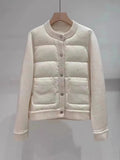 Winter Women's Down Jackets Ultra Light Warm Casual Knitted Coat Female Puffer Jacket Women Patchwork Parka