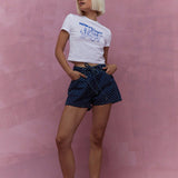 Fongt Cowgirl Summer Spice Girls Casual Straight Caughts Tethered Jeans Shorts