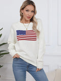 Fongt 2025 New Hot-Selling Flag Easter Independence Day Fashion Sweater Woman