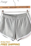 Women Blend Summer Short Pants Contrast Binding Side Split Elastic Waist Patchwork Casual Beach Party Shorts pantalones