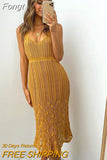 Knitted Sleeveless autumn Dress Women Elegant Hollow Out White Long Dress Office Lady Bodycon Brick Dress