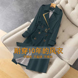 Coat For Women Autumn Winter Elegant Women Double Breasted Solid Cloak Female Korean Style High-end Trench With