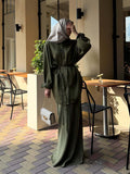 Fongt 2025 New Women's Loose Casual Comfortable Denim Dress Suit