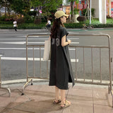 Fongt New Korean Version Of Women's Vest T Shirt Long Skirt Haraa Fan Student Jacket Women's Summer Vest