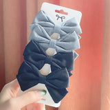 Cute Solid Bowknots Hair Clips For Baby Girls Safty Boutique Hairpins Handmade Barrettes Headwear Kids Hair