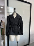 Fongt Pure Color Belt Short Jacket 2025 Spring And Autumn New Jacket