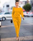 for women two piece set knitted sweater long sleeve pants 2 piece set for women two pieces sets women's suits 1028-0-Outfit