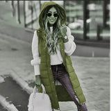 Fongt Casual Solid-Colored Hooded Sleeveless Sleeveless Vest Coat
