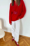 Fongt Short Gray Jacket Sweater For The Autumn And Winter 2025 Loose Long-Haired Alpaca Collar Knitted Shirt
