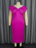 Fongt Sexy Bow Spiked Sling Skirt Christmas Party Sweet Spicy High-Waist Dress Dresses