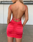 Backless Cross Bandage Bodycon Party