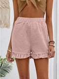 Fongt New Women's Shorts Burst Casual High-Waisted Cotton Straight Trousers