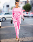 for women two piece set knitted sweater long sleeve pants 2 piece set for women two pieces sets women's suits 1028-0-Outfit