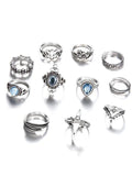 vintage ring set with different