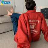 Bomber Woman Varsity Jacket Baseball Uniform American Style Oversize Embroidery Women's Winter Coats 2022 Red Jackets