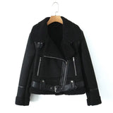 Fongt Women's Clothing 2025 New Large-Clip Women's Style Thick Locomotive Leather Fur Coat