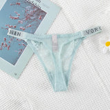 For Double-Drilled Sexy Thong Women Silk Silk Smooth And Breathable Lace T Trousers Women's
