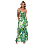 Fongt Sale Of New Casual Jumpsuit Print Sling Straps Bow Jumpsuit Women