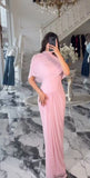 Fongt Spring And Summer Skin Retro Shawl Folding Feeling Straight Dress LX0139