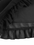 Frill Trim Tie Strap Mini Dress-Outfit
