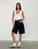 Loose Without Elastic Retro Jeans In The Pants Of Women's Five Split Pants-Outfit