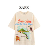 Fongt Homemade New Women's Classic B&R Printed Loose T-Shirt 0085172