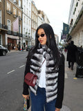 Fongt Autumn And Winter New Women's Loose Long Sleeve Splicing Colliding Color Thick Fur Coat Women