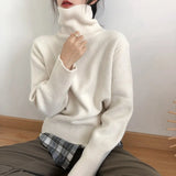 Winter Women Knitted Turtleneck Wool Sweaters Jumper 2022New Fashion Casual Basic Pullover Batwing Long Sleeve Loose