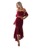 Fongt New Dress Explosive Lace Dress With Chest-Nibbon Temperament Pencil Skirt Two Sets Of Women's Skirt