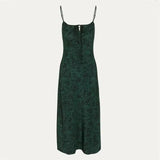 Sleeveless Print Long Floral