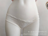 Women's Sexy Low-Rise Hollow Thin-Swear Panties Breathable Cotton Bag Hip Lace Strapped